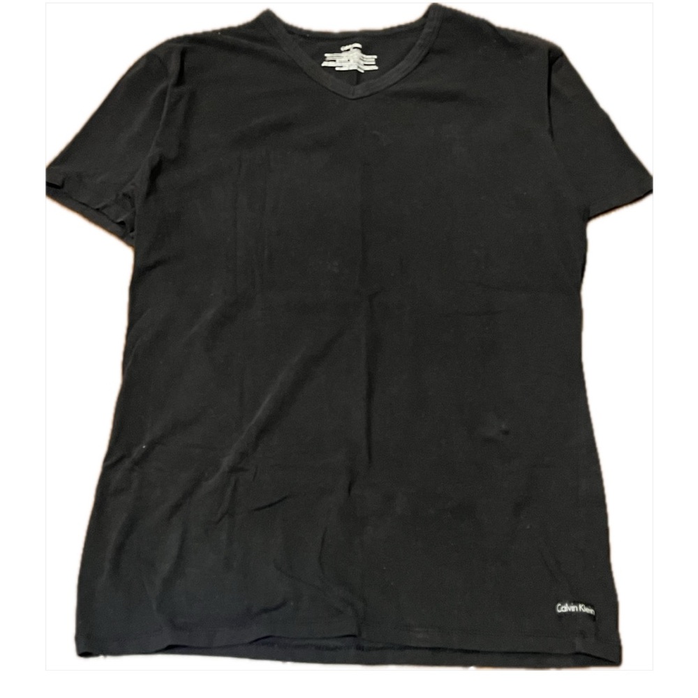 Calvin Klein Black V-neck Tee